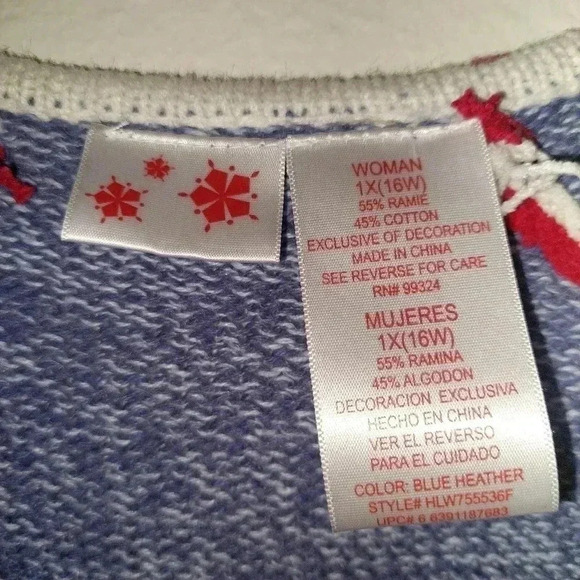 Snowmen Playing Funny Christmas Embroidered Sweater Vest Size 1X - Picture 9 of 9